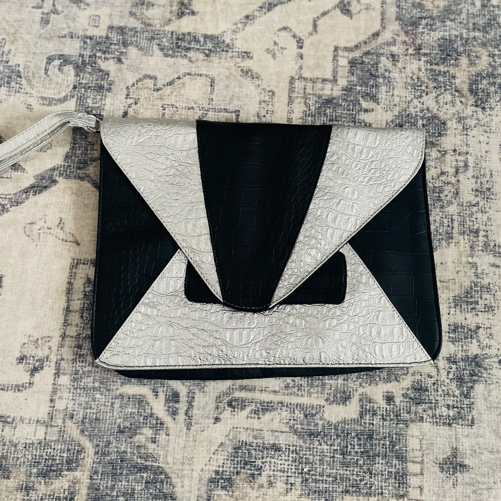 Two Toned Oversized Clutch
